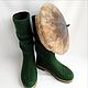 Felted boots with a pressed top h 31-35. High Boots. Zhanna. My Livemaster. Фото №6