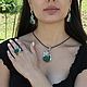 Adaya jewelry set with malachite and cubic zirconia made of HC0005 silver. Jewelry Sets. Sunny Silver. Online shopping on My Livemaster.  Фото №2
