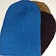 Hat, knitted beanie blue. Caps. HOBBIMANIYA. My Livemaster. Фото №6