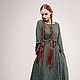Linen dress 'Beauty of simple lines' (green smoky). Dresses. AltrA. Online shopping on My Livemaster.  Фото №2