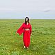Роскошное кимоно юката из льна. Платья. Творческая мастерская 'Додола'. Ярмарка Мастеров.  Фото №5