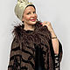 Copy of Copy of Copy of Copy of Copy of Copy of Copy of Handbag of black velvet with beaded monkey. Robes. TURBAN SVS. My Livemaster. Фото №6