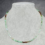 Работы для детей, handmade. Livemaster - original item Chrysoprase Natural Stone Beads with Cut. Handmade.