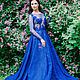 Evening Lace long blue dress, Dresses, Moscow,  Фото №1