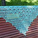 Order Shawl knitted openwork silk Firyuza, shawl knitting. Lace Shawl by Olga. Livemaster. . Shawls Фото №3