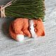 Fox sleep toy from felt, Felted Toy, Moscow,  Фото №1