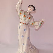 Винтаж handmade. Livemaster - original item Dancing Chinese Girl Figurine Porcelain China Vintage. Handmade.