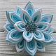 Scrunchie snowflake in the style of kanzashi, Hairpins and elastic bands for hair, Chernogolovka,  Фото №1