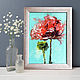 Poppy, oil painting in a frame, painting with flowers, Pictures, St. Petersburg,  Фото №1