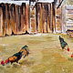 Order Oil painting on canvas 'Poultry yard'. Paint with Love (lotmarket). Livemaster. . Pictures Фото №3