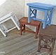 Furniture for dolls - tables for dollhouse miniature in country style, Doll furniture, Schyolkovo,  Фото №1