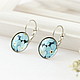 Серьги Незабудки. Серьги классические. Djayajewel. Интернет-магазин Ярмарка Мастеров.  Фото №2