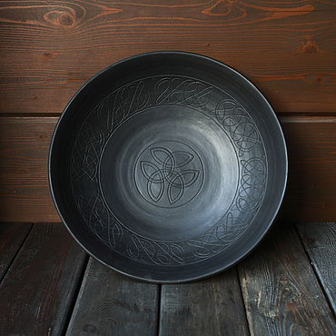 Посуда ручной работы. Ярмарка Мастеров - ручная работа Блюдо с орнаментом. Handmade.