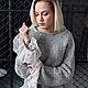 Кофточка из Итальянского букле «Серове облачко». Кофты. Вязаный мир Елена Шахторина. Интернет-магазин Ярмарка Мастеров.  Фото №2