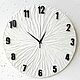 Белые настенные часы большого диаметра, Часы классические, Ахтырский,  Фото №1