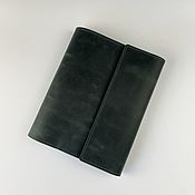 Канцелярские товары handmade. Livemaster - original item A5 leather notebook with magnets with pockets. Handmade.