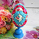 Kimekomi Little Red Riding Hood Easter egg (interior on a stand). Eggs. Yuliya LABORERA souvenir present (yuliya-laborera-podarki). My Livemaster. Фото №4