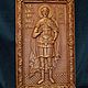 Заказать РЕЗНАЯ ИКОНА ИЗ ДЕРЕВА СВЯТОЙ ДМИТРИЙ СОЛУНСКИЙ. ТУЛЬСКИЙ РЕМЕСЛЕННИК. Ярмарка Мастеров. . Иконы Фото №3