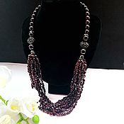 Украшения handmade. Livemaster - original item garnet beads. Handmade.