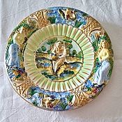 Винтаж handmade. Livemaster - original item Vintage decorative plates: a large dish of Capodimonte. Italy. Handmade.