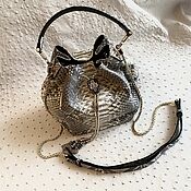 Сумки и аксессуары handmade. Livemaster - original item Mini handbag, made of genuine python leather, in natural colors.. Handmade.