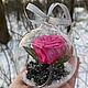 Шар стеклянный елочный с розовой розой. Елочные игрушки. Екатерина Скулова.. Ярмарка Мастеров.  Фото №6