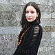 Маленькое черное пончо. Пончо. IRINA GRUDKINA Handmade Knitwear. Интернет-магазин Ярмарка Мастеров.  Фото №2