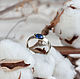 Order White gold 'FJORD' ring with blue sapphire. Unusual Gemstone Jewelry. Livemaster. . Rings Фото №3