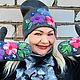 Шапка: шапка валяная: варежки валяные: валяный комплект. Шапки. валенки Vladimirova Oksana. Интернет-магазин Ярмарка Мастеров.  Фото №2