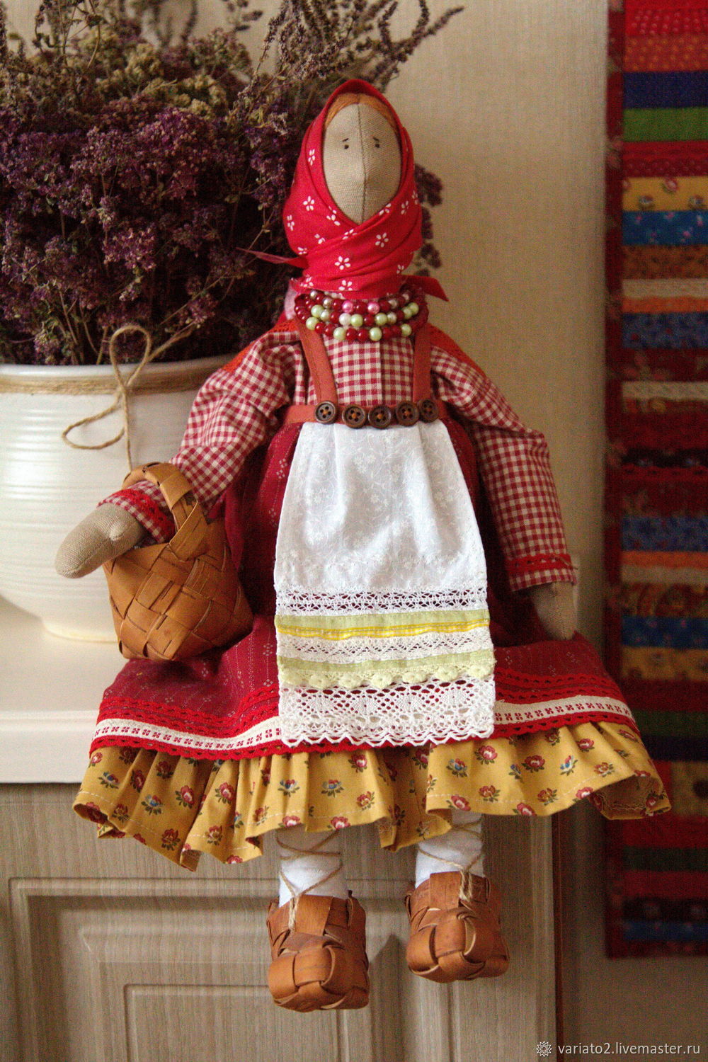 Кукла в русском национальном костюме 45 см