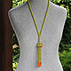 Order Poppies haven't bloomed yet - sautoire with a beaded brush. Altania, beaded jewelry. Livemaster. . Necklace Фото №3