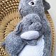 Вязаный спицами зайка. Амигуруми куклы и игрушки. Елена (toysbyHelene). Ярмарка Мастеров.  Фото №6