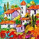 Paintings Provence 'Provencal town' oil, Pictures, Voronezh,  Фото №1