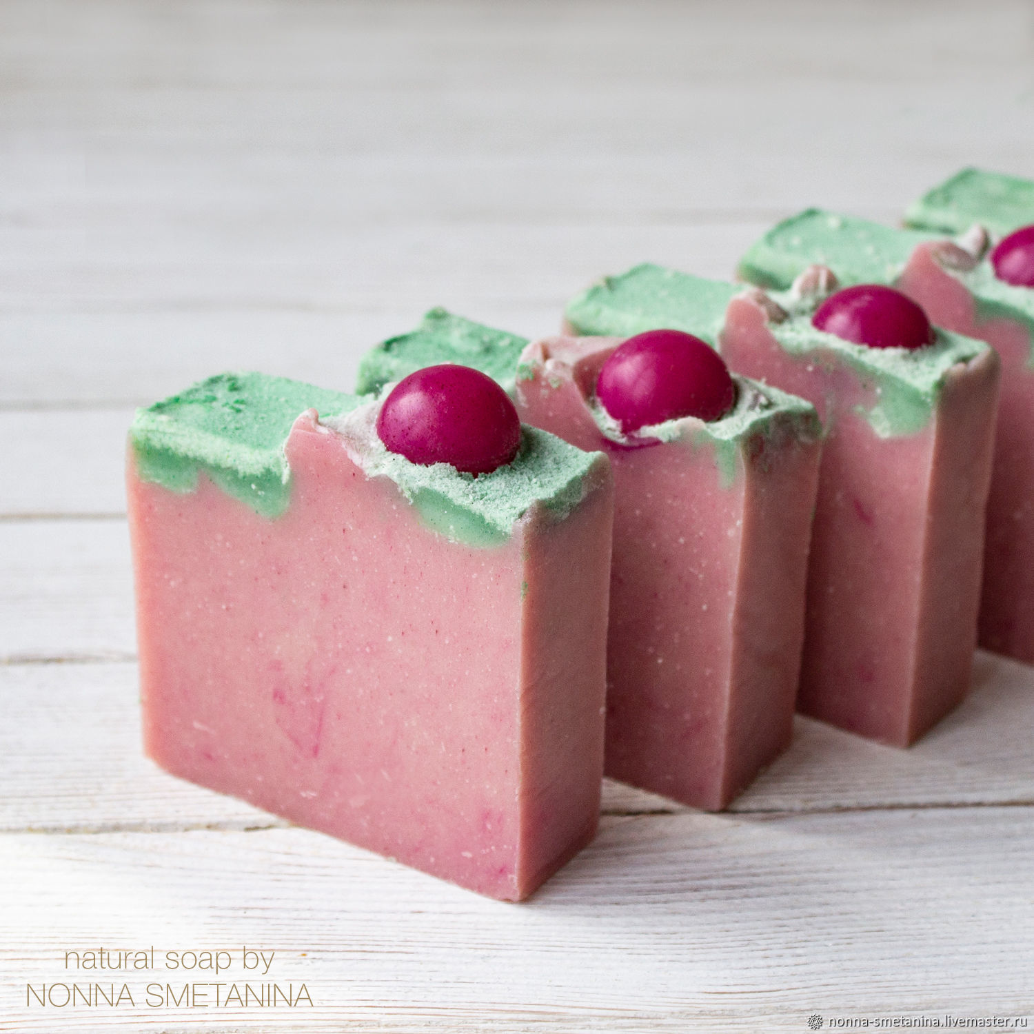 'Cherry cake ' soap with wheat germ oil, Soap, Moscow,  Фото №1
