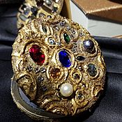 Сувениры и подарки handmade. Livemaster - original item Designer pocket mirror based on Klimt`s Kiss. Handmade.