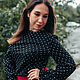 Блузка с рукавом черная в белый горох "I am...", Блузки, Екатеринбург,  Фото №1