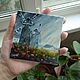  ' Under the rain' miniature in oil. Pictures. flamemilady. Online shopping on My Livemaster.  Фото №2