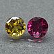 Tourmalines colored pair on earrings, Cabochons, Ekaterinburg,  Фото №1