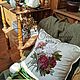 Заказать Декоративная подушка с вышивкой "Пионы". Albaembroidery_Maria (albaembroidery). Ярмарка Мастеров. . Элементы интерьера Фото №3