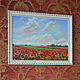 Painting Poppy field, Poppies, oil on canvas, 40 x 30. Pictures. Valeria. My Livemaster. Фото №5