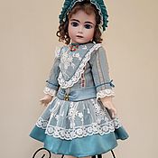 Хлопковое платье для куклы 55-57 см