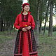 Платье "Берегиня" красное с черным, Народные костюмы, Ульяновск,  Фото №1
