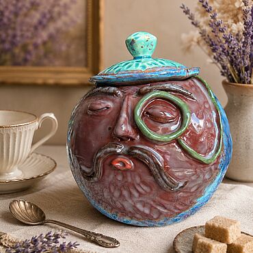 Посуда ручной работы. Ярмарка Мастеров - ручная работа Сахарница Пуаро. Handmade.