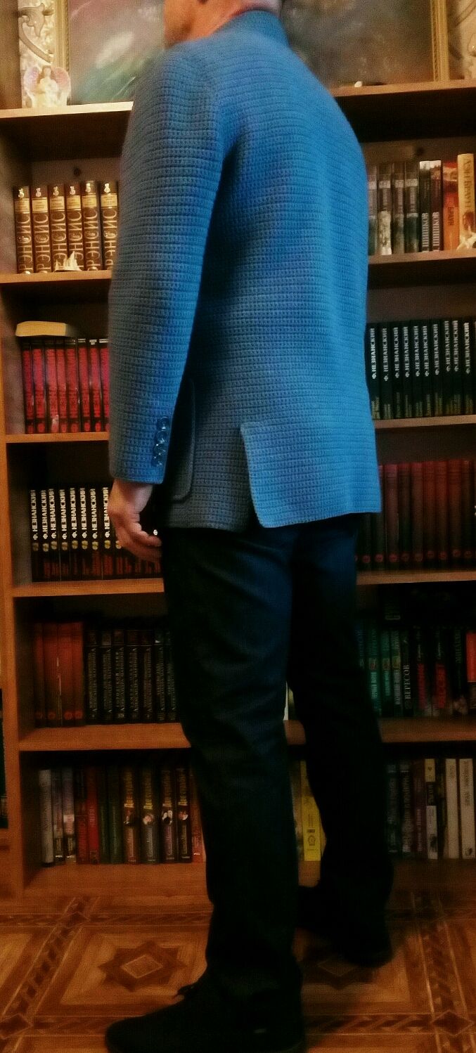 Мужской вязаный пиджак на заказ в интернет-магазине Ярмарка Мастеров по ...