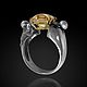 Перстень Нептун серебряный с золотом с цитрином. Кольца. Aventure.Jewelry. Ярмарка Мастеров.  Фото №5