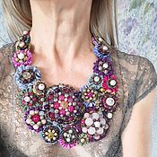 Украшения handmade. Livemaster - original item Amethyst Syrup Necklace Natural Amethysts Pearls Rose Quartz. Handmade.