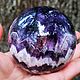 Заказать  аметист шевронный Сердечко, 6.4 см, натуральные камни. Amulet-Stone (AS). Ярмарка Мастеров. . Шар Фото №3