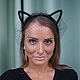 Ободок с ушками и вуалью "Cat". Ободки. ZHAKI HATS. Интернет-магазин Ярмарка Мастеров.  Фото №2