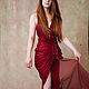 Red dress , long with the smell of 'Flower of love'. Dresses. Lana Kmekich (lanakmekich). My Livemaster. Фото №4