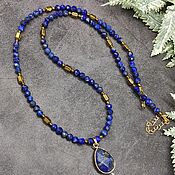 Украшения handmade. Livemaster - original item Necklace with pendant natural lapis lazuli stone. Handmade.